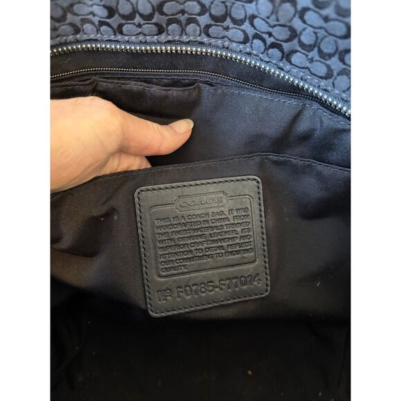 Coach F77014 Hampton Signature Canvas/Leather XL Weekend Travel Tote Bag Black, - Picture 8 of 11